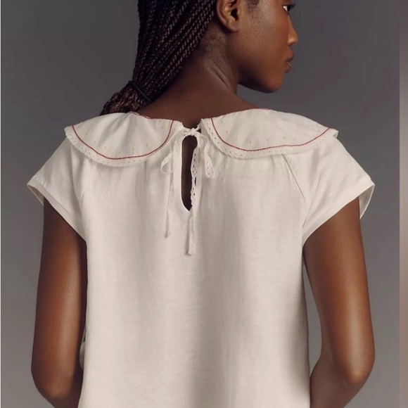 Anthropologie Embroidered
Collar Tee - Picture 2 of 3